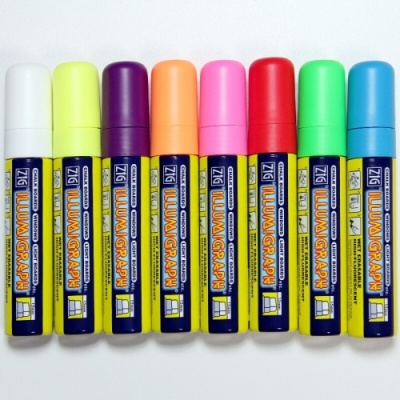 15mm Zig Illumigraph Assorted Chalk Pens - Wet Wipe x 8