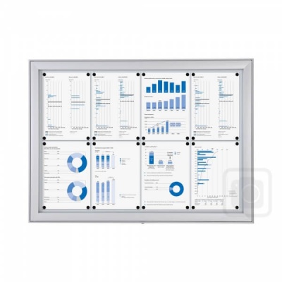 8 x A4 External Lockable Notice Board