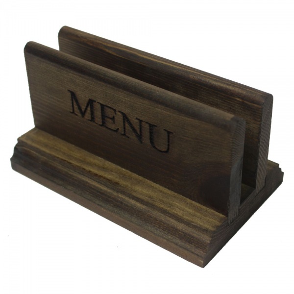 Wooden Menu Holder Dark Oak
