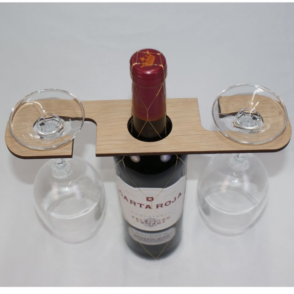 Wine Glass & Bottle Carrier/Display