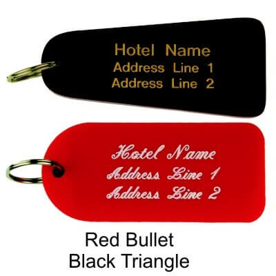 Key Fobs - Engraved Acrylic - Various Colours