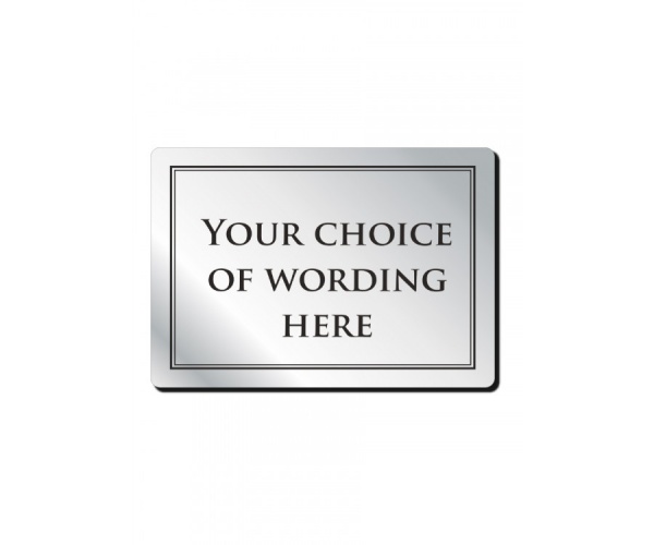 A5 Brushed Silver Hospitality Notice Sign - Add Your Own Text