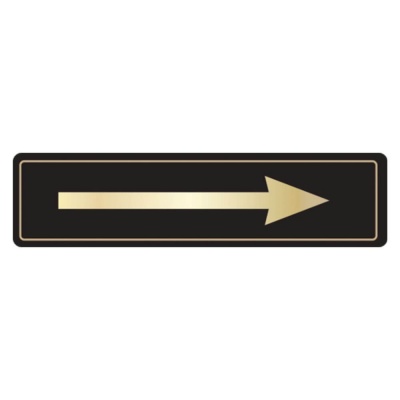 Black & Gold Aluminium Arrow Signs