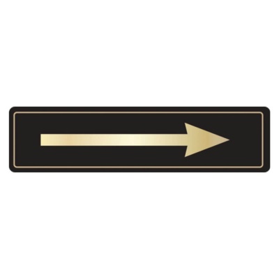 Engraved Black & Gold Aluminium Arrow Signs