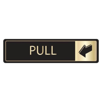 Engraved Black & Gold Aluminium Pull Signs