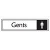 Black on White Oblong Gents Signs