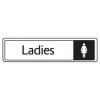 Black on White Oblong Ladies Signs