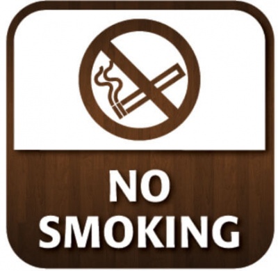 No Smoking Window Sticker - 80mm