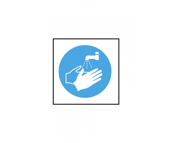 Wash Your Hands Symbol Sticker