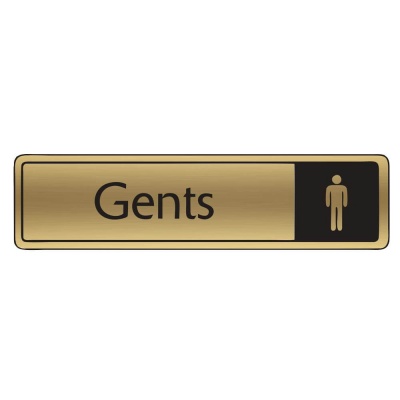Brushed Gold Gents Signs