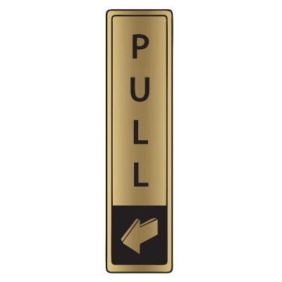Brushed Gold Pull Signs