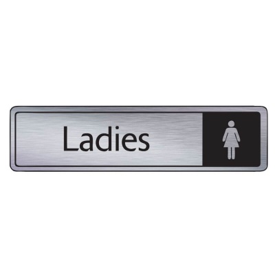 Brushed Silver Ladies Signs