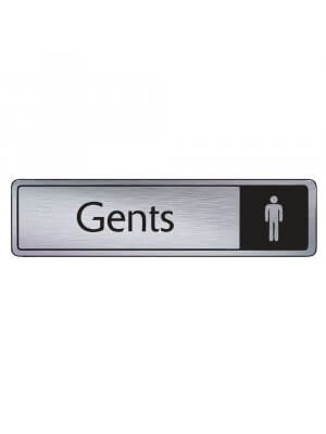 Brushed Silver Gents Sign