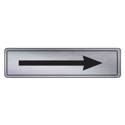 Brushed Silver Arrow Signs