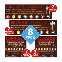 Food Allergen Awareness Catering Sticker Pack