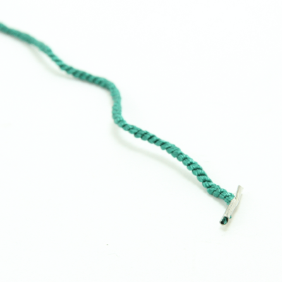 A5 Green Corded Tag Fixings for Clear Pockets