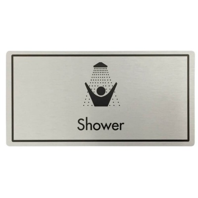 Shower Information Door Sign