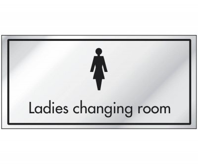 Ladies Changing Room Information Door Sign