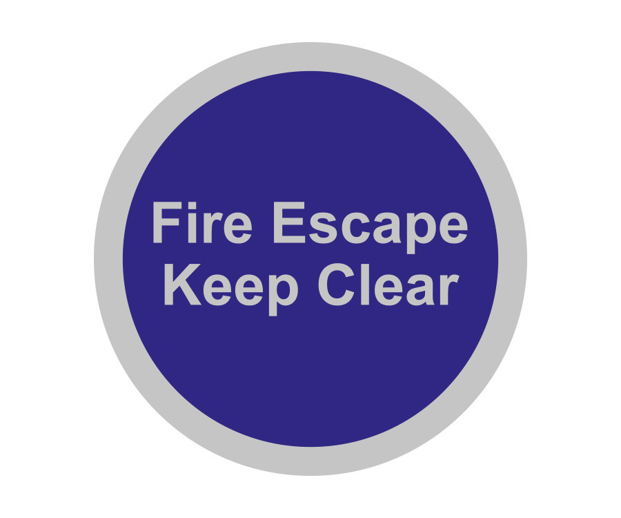 Fire Door Disc Signs - Fire Escape Keep Clear
