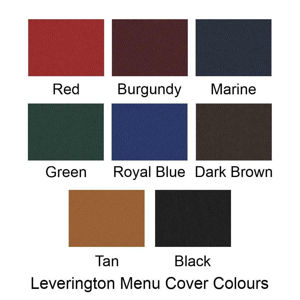 A4 bonded 'real' leather Menu Cover - Leverington Menu Cover - Braccio ...