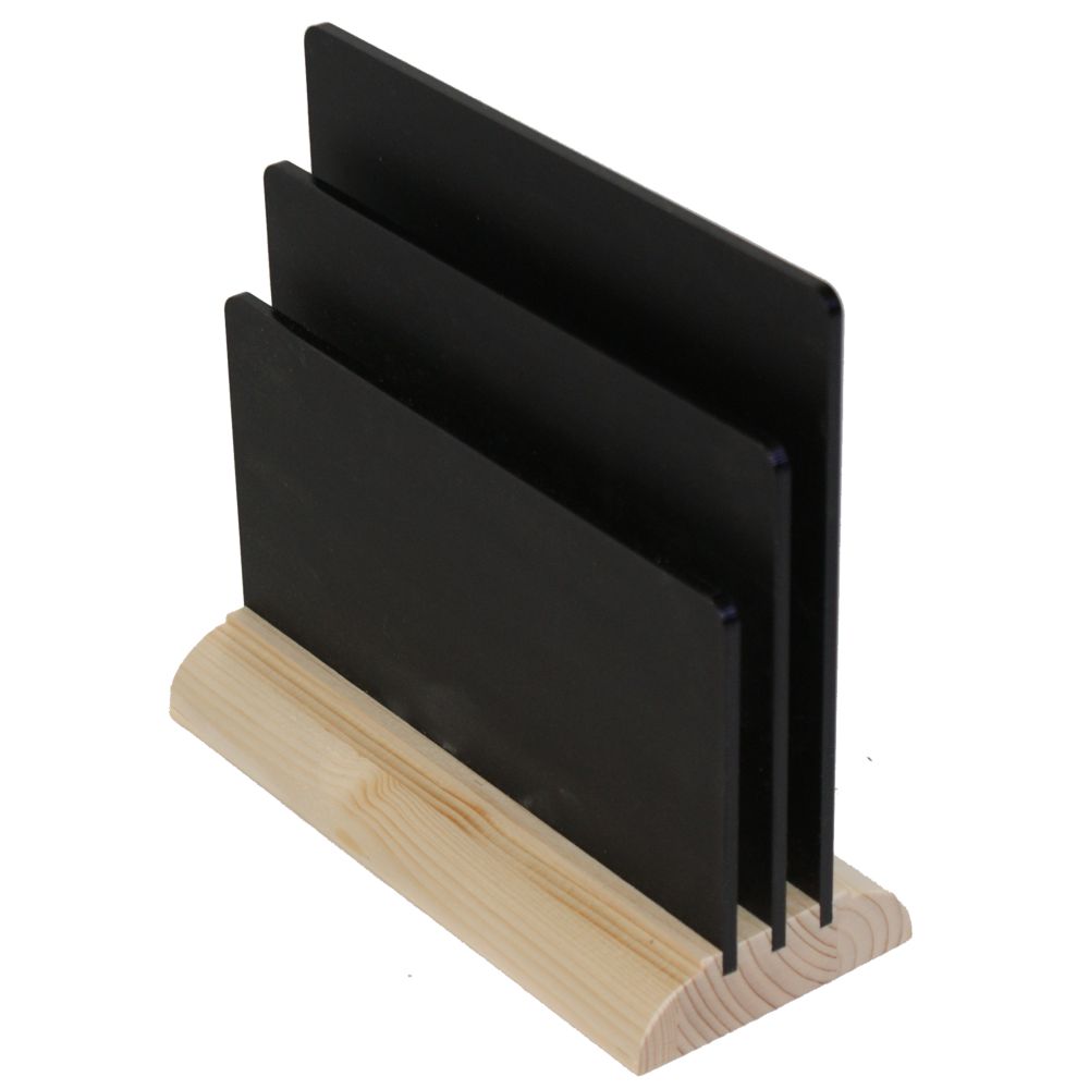 Dual slot menu holder with personalisation - Braccio.co.uk