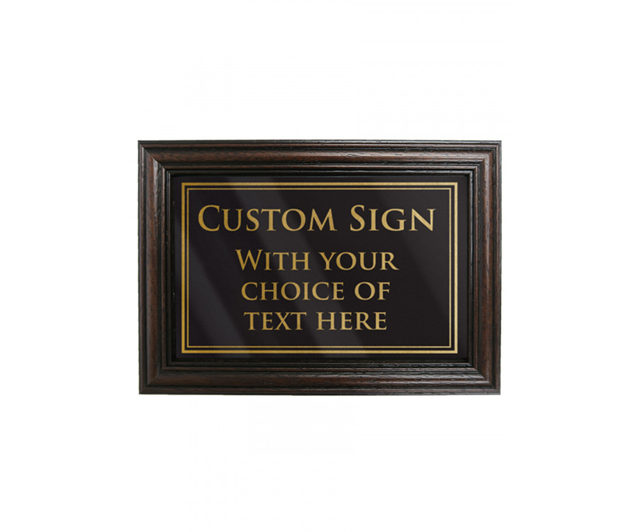 Framed Traditional Hospitality Notice Sign - Add Your Own Text
