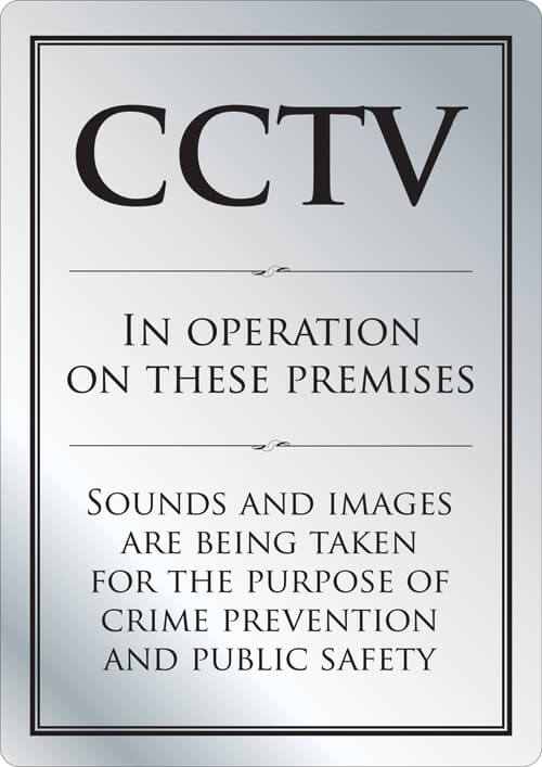 CCTV in Operation Sign (A4 - 297 x 210mm)