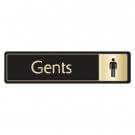 Black & Gold Aluminium Gents Toilet Printed Aluminium Signs