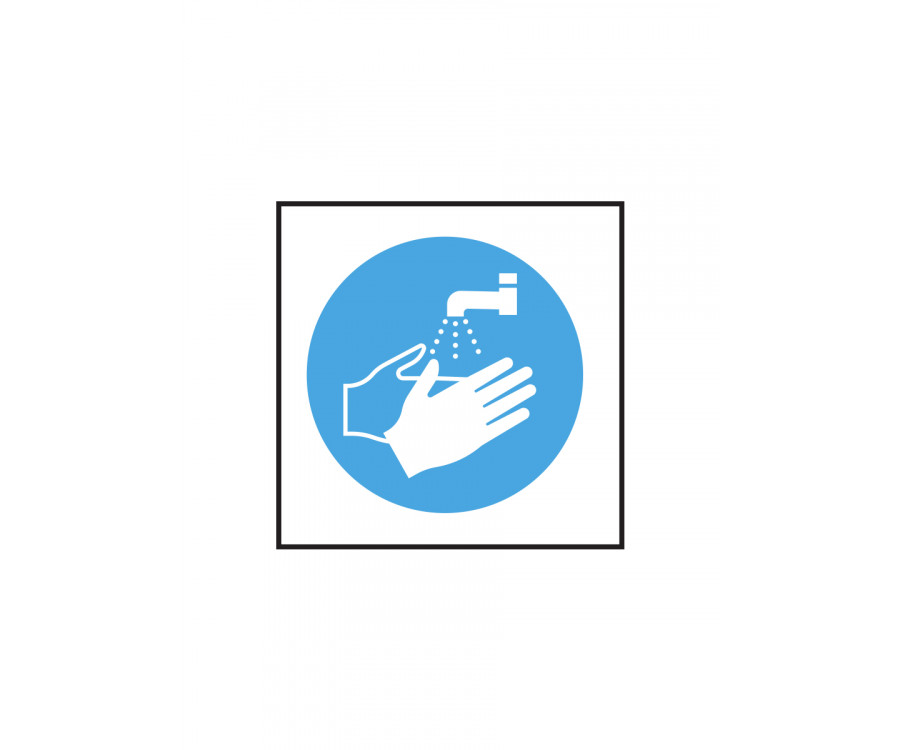 Wash Your Hands Symbol Sticker