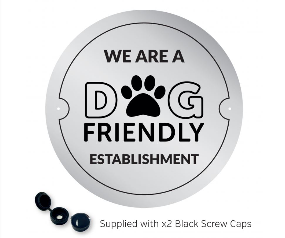 We are a Dog Friendly Establishment Silver Wall Plaque