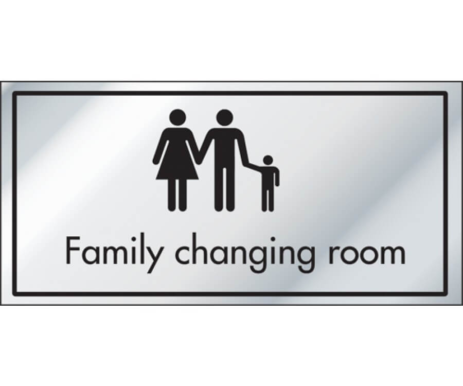 Family Changing Room Information Door Sign Braccio.co.uk
