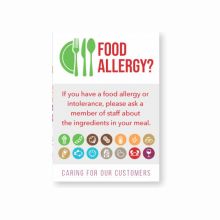 Food Allergy? Customer Notice - A5 - Full Colour