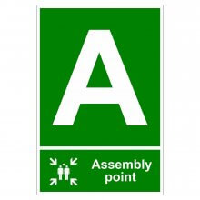 Fire Assembly Point Signs - Letter A - Foamex, Vinyl, Dibond, Rigid ...