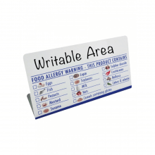 Food Allergy Checklist Sign with Writable Area