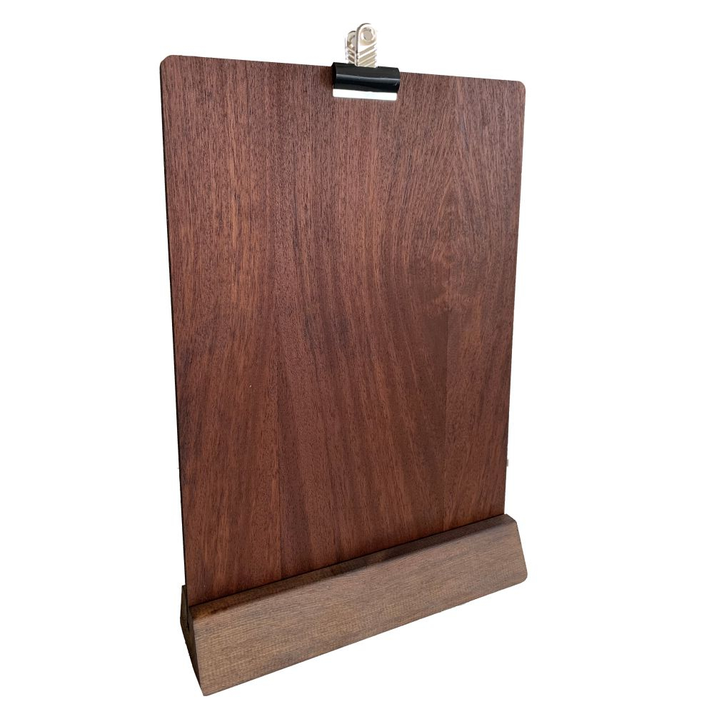 Churchill Free-Standing Wooden Menu Board with Clip
