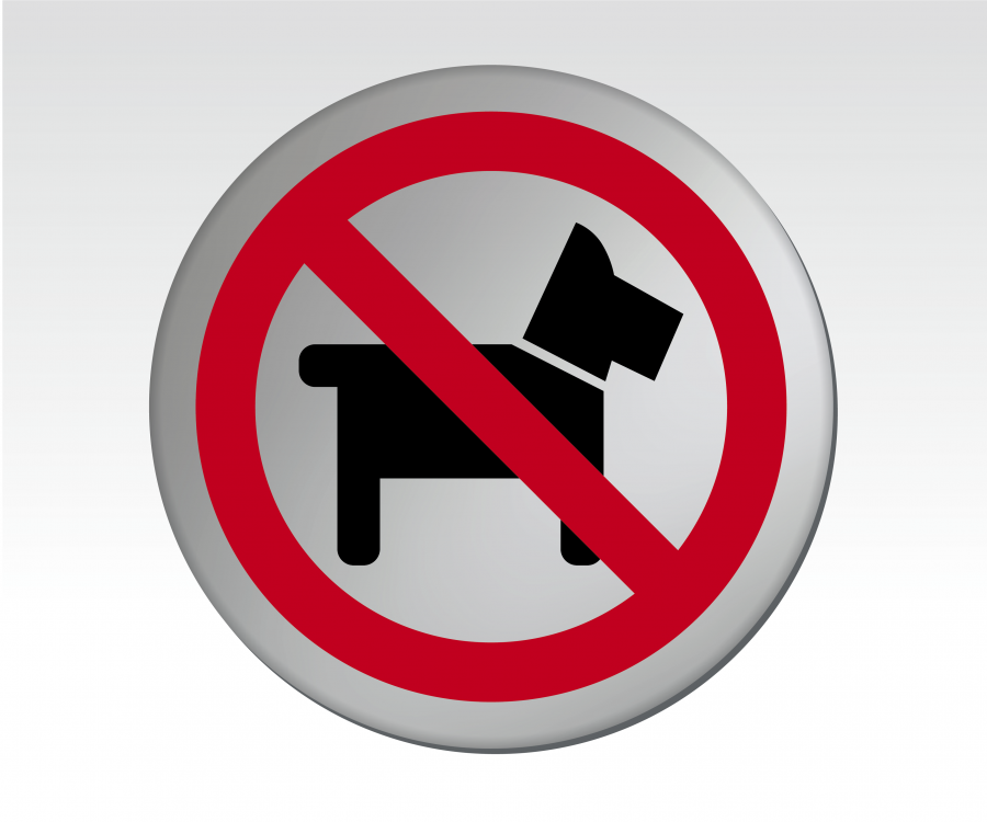 No Dogs Symbol Door Disc Signs