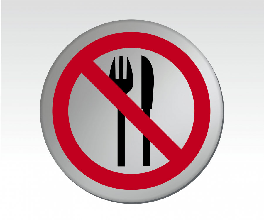 No Food Symbol Door Disc Signs