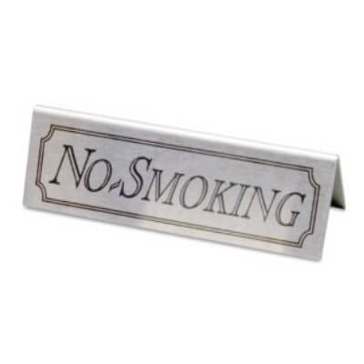 Stainless Steel No Smoking