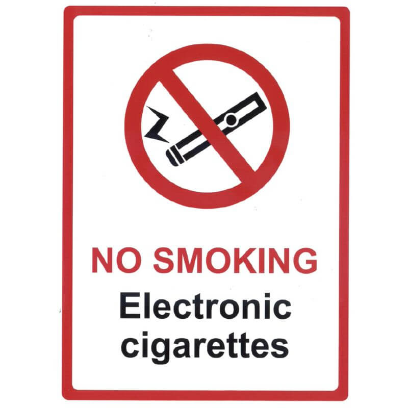 Self Adhesive Vinyl - No Smoking Electronic Cigarettes Sign