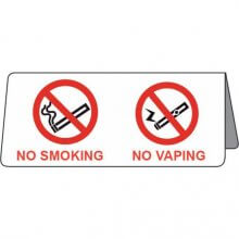 No Smoking - No Vaping - Tent Sign