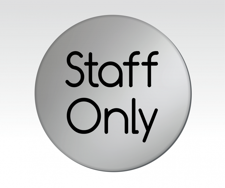 Staff Only Door Disc Signs