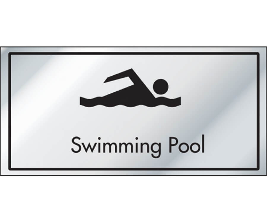 Swimming Pool Information Door Sign