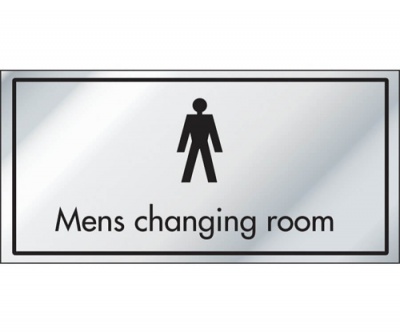 Mens Changing Room Information Door Sign