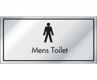 Mens Toilet Information Door Sign