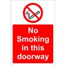 No Smoking Sign - No Smoking in this Doorway