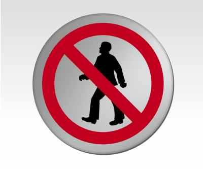 No Entry Symbol Door Disc Signs