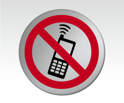 No Mobile Phones Symbol Door Disc Signs
