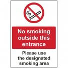 No Smoking Sign - Use Designated Area
