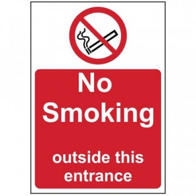No Smoking Sign - Outside this Entrance