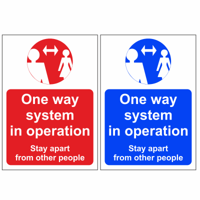 One Way System In Operation Sign